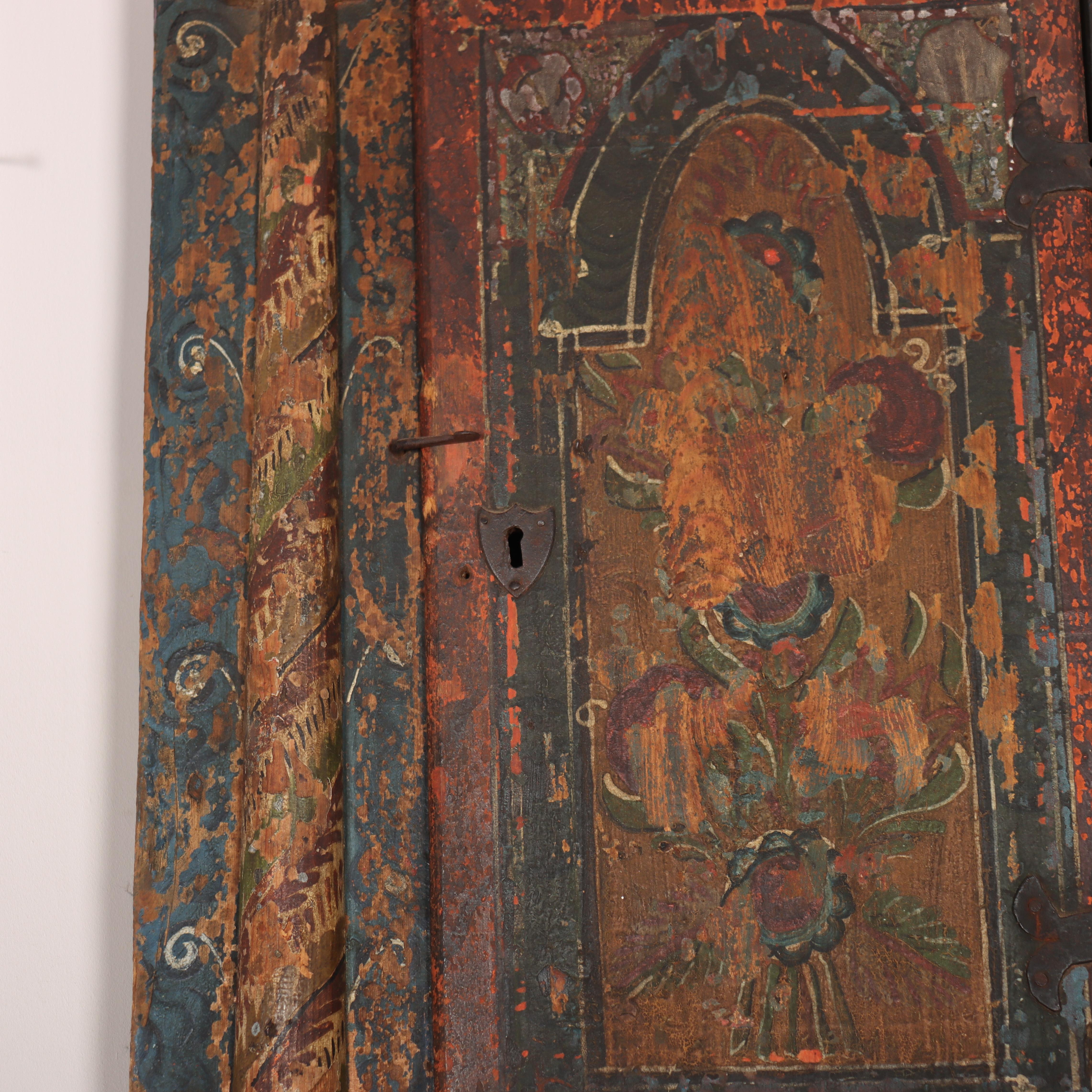 Austrian Original Painted Hanging Cupboard For Sale 1