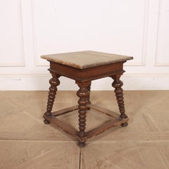 Austrian Original Painted Pine Lamp Table