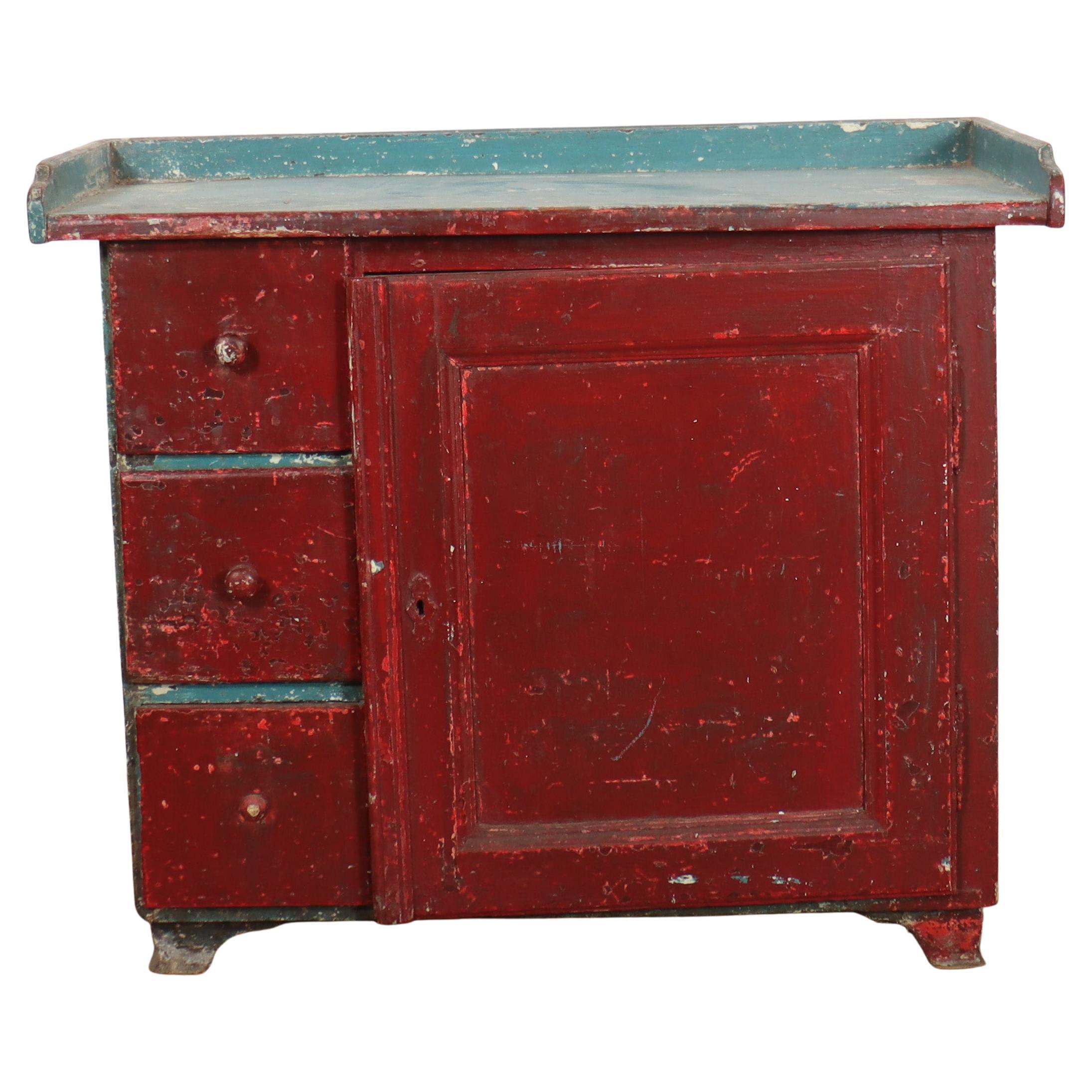Buffet austriaco originale dipinto in vendita
