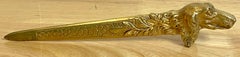 Austrian Ormolu Dog Motif Letter Opener, Circa 1900
