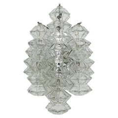 Austrian Pagoda Wandleuchte aus Eisglas von J.T. Kalmar