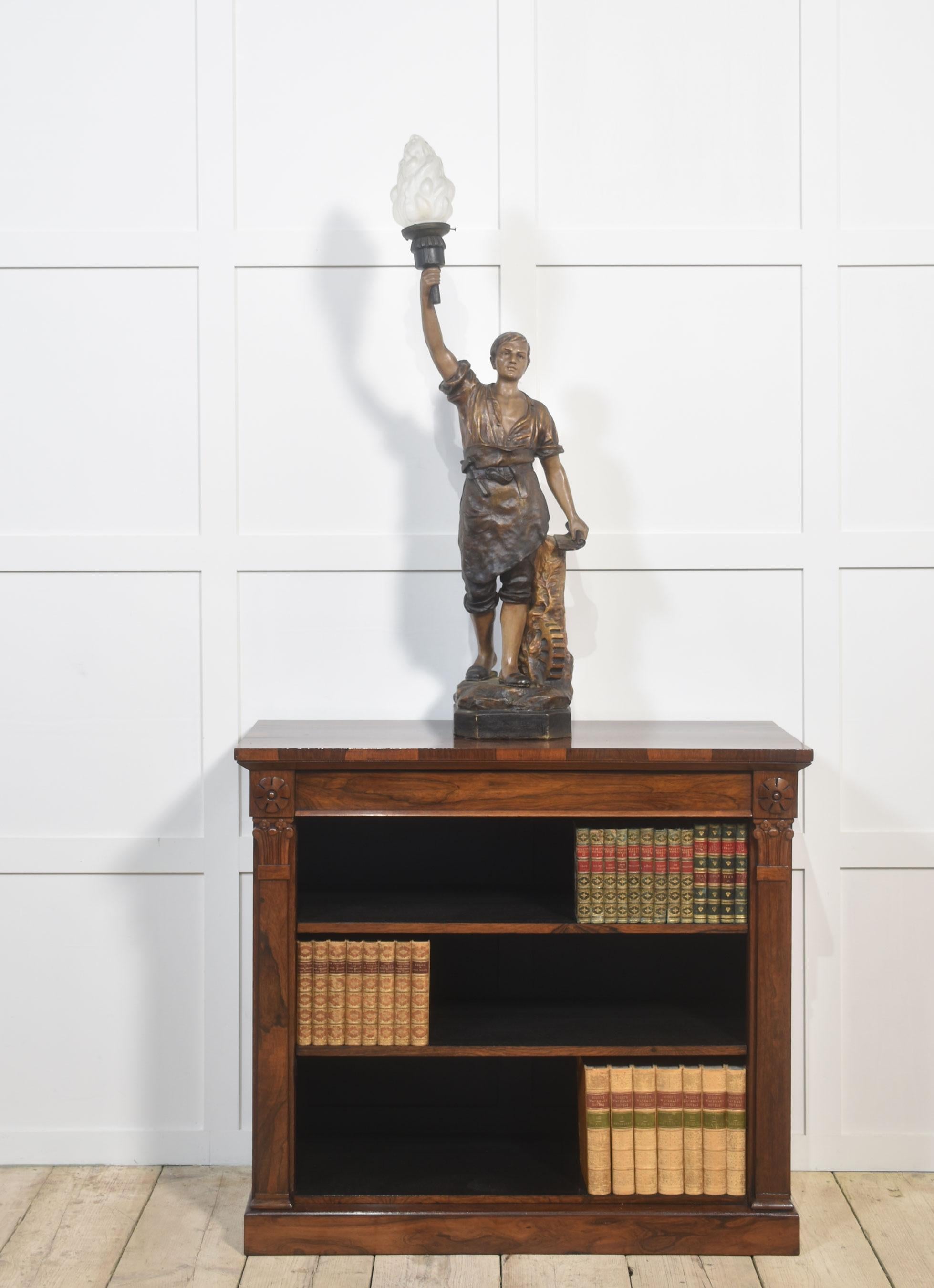 Austrian painted terracotta figural table lamp For Sale 6