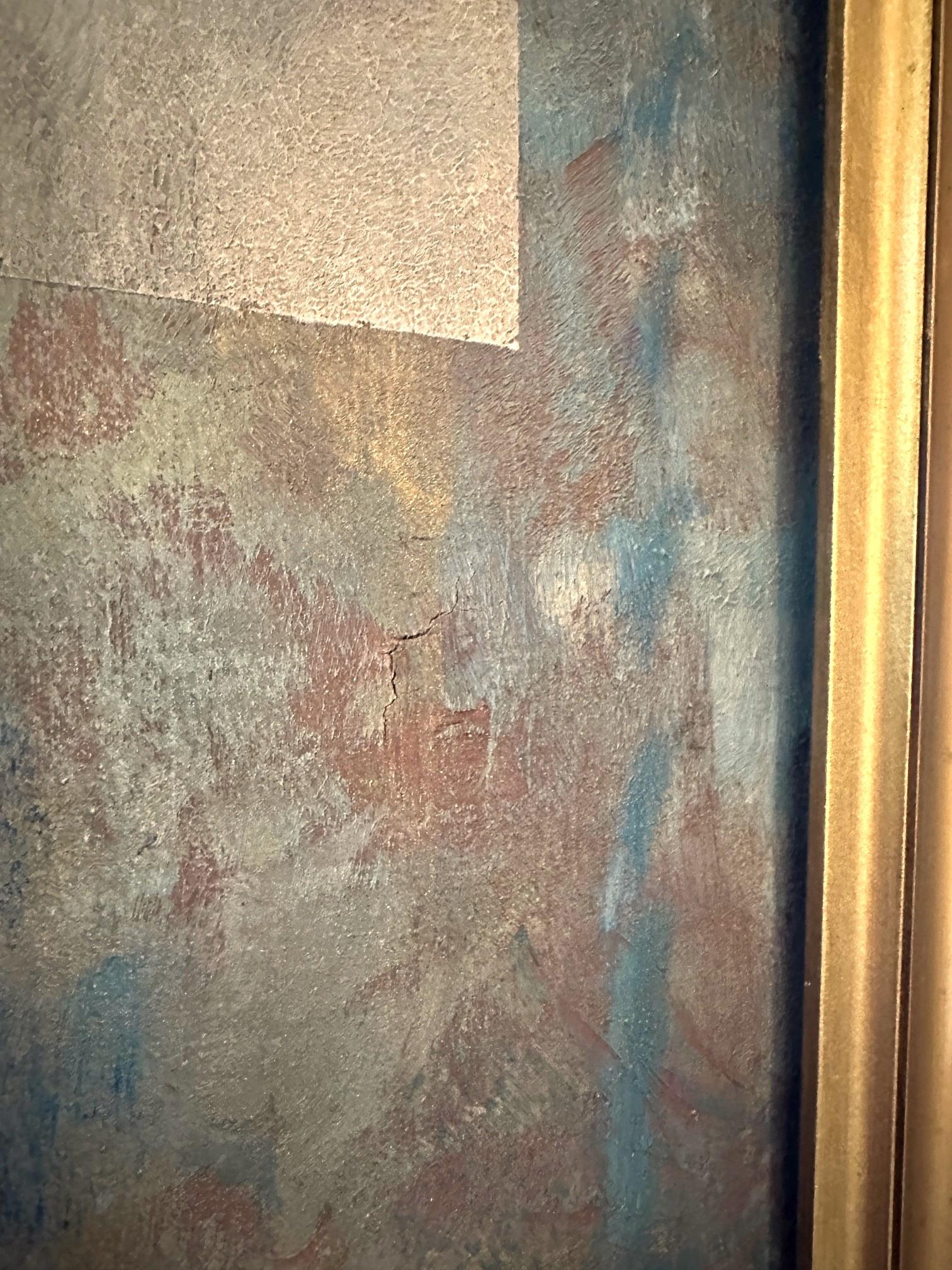 Peinture autrichienne Portrait de dame huile sur toile Signée Gustav Klimt Encadré Art en vente 6