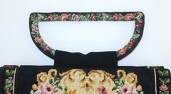 Austrian Petit Point Handbag With Compact & Cigarette Case, 1930’s