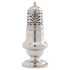 Austrian Pewter Sugar Caster with Anthemion Piercing, 1830