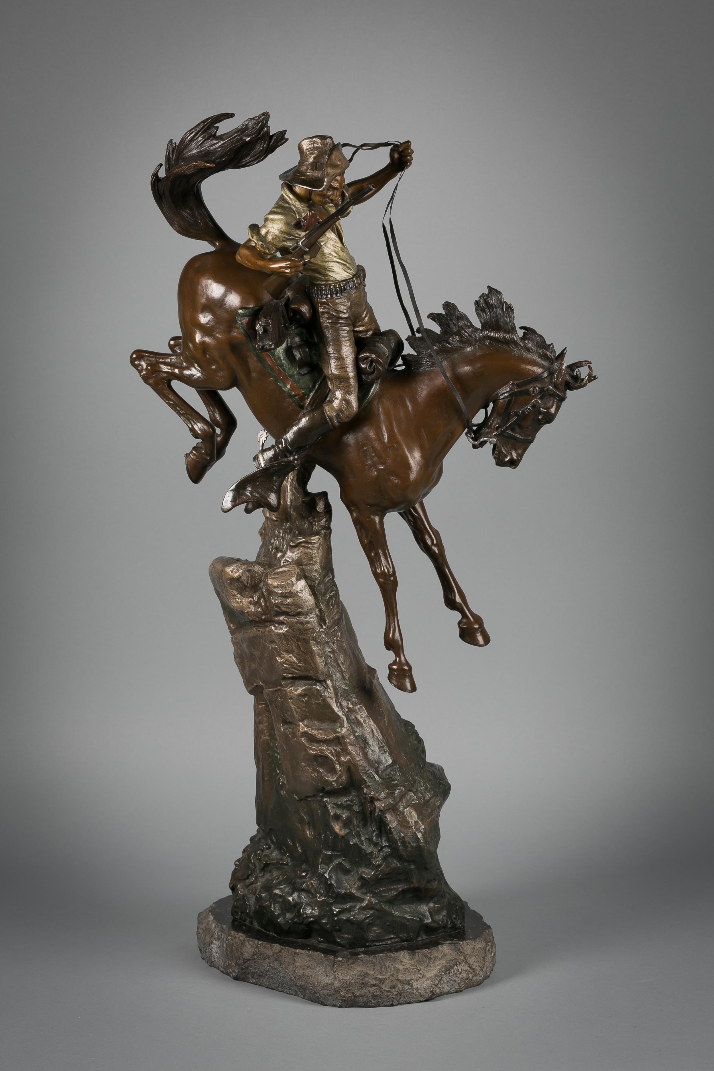 Bronzo Scultura austriaca in bronzo policromo 