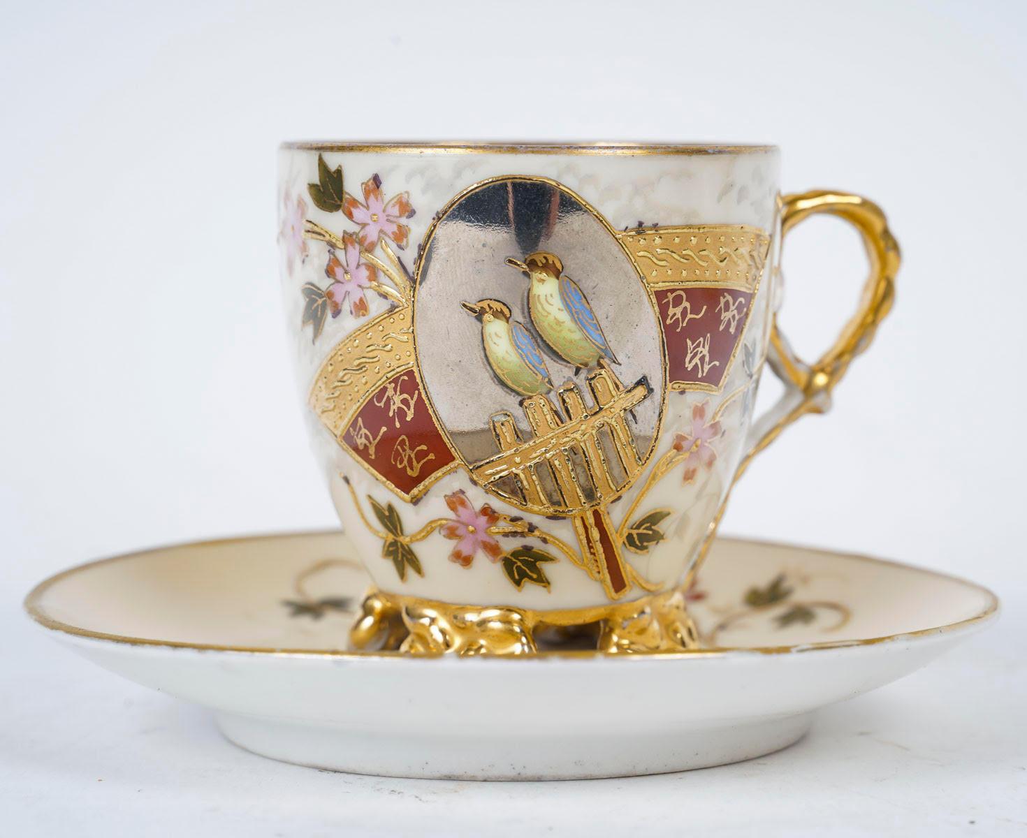 Service à café en porcelaine autrichienne, XIXe siècle, période Napoléon III en vente 4