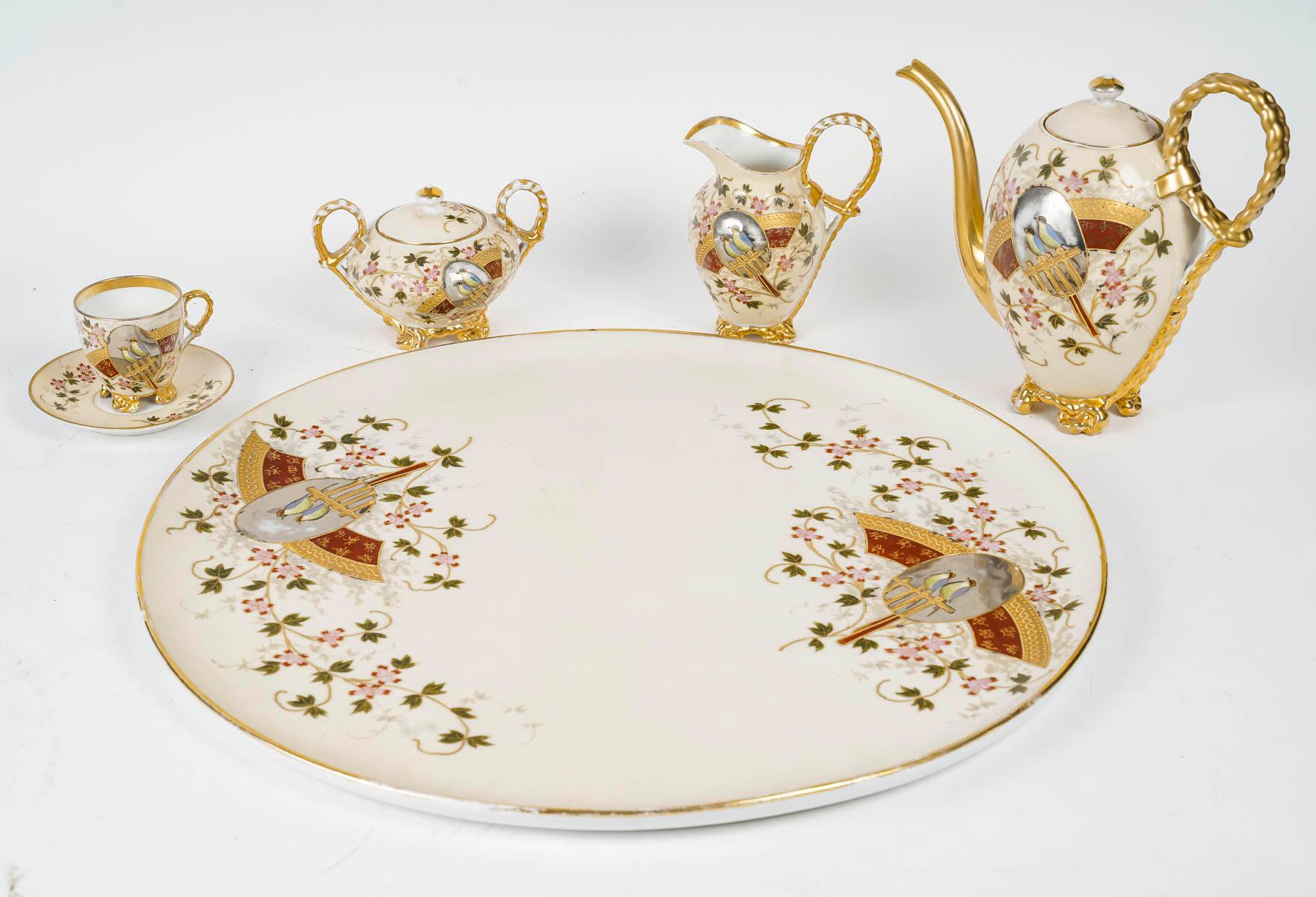Autrichien Service à café en porcelaine autrichienne, XIXe siècle, période Napoléon III en vente