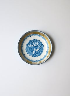 Austrian Porcelain Enamel Bowl Jewelry Dish Peacock Bird