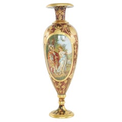 Austrian Porcelain Tall Decorative Vase / Piece