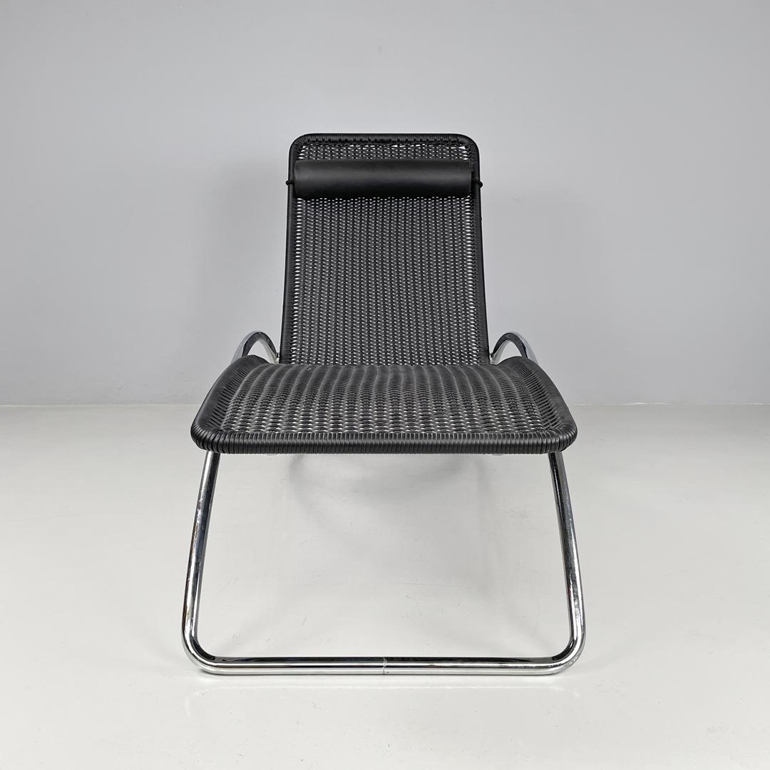 Postmoderne Chaise longue noire post-moderne autrichienne S 828 de Torben Skov pour Thonet, années 1980 en vente