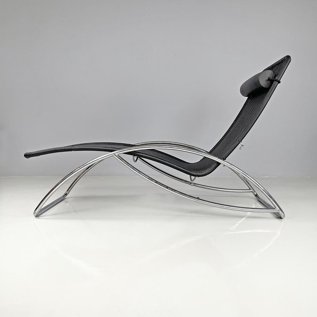 Autrichien Chaise longue noire post-moderne autrichienne S 828 de Torben Skov pour Thonet, années 1980 en vente