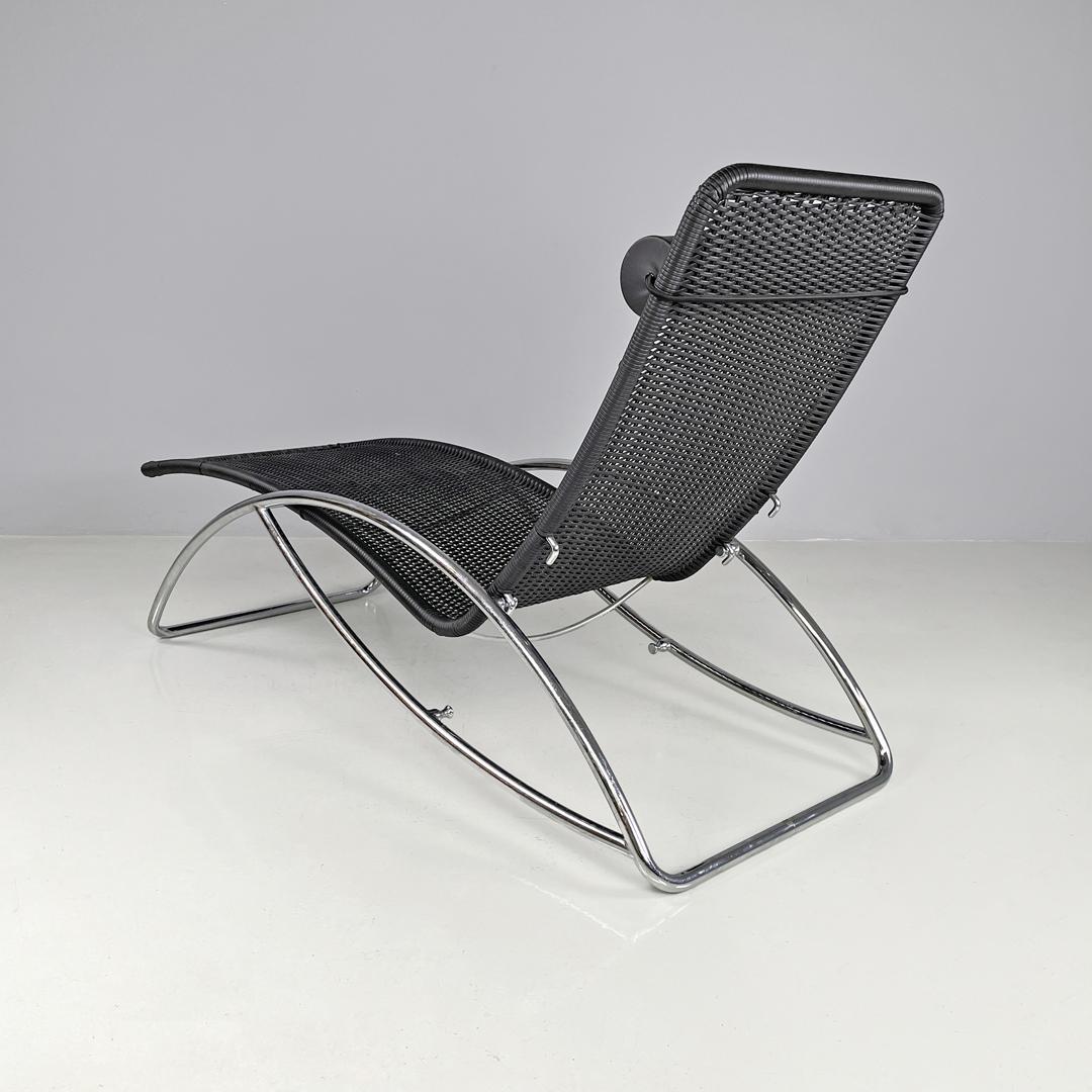 Chaise longue noire post-moderne autrichienne S 828 de Torben Skov pour Thonet, années 1980 Bon état - En vente à MIlano, IT