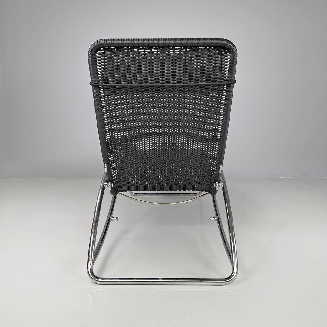 Fin du 20e siècle Chaise longue noire post-moderne autrichienne S 828 de Torben Skov pour Thonet, années 1980 en vente
