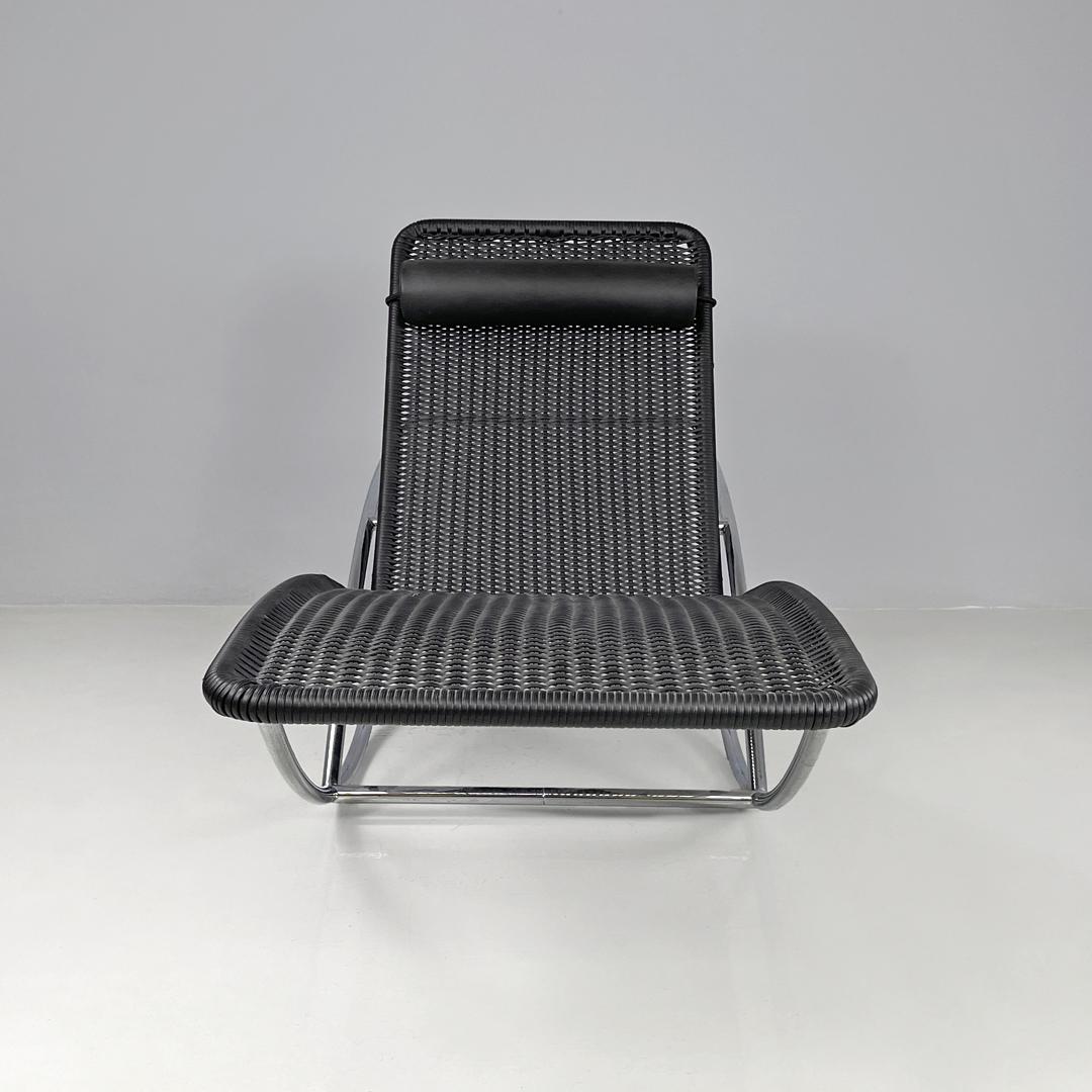 Chaise longue noire post-moderne autrichienne S 828 de Torben Skov pour Thonet, années 1980 en vente 1