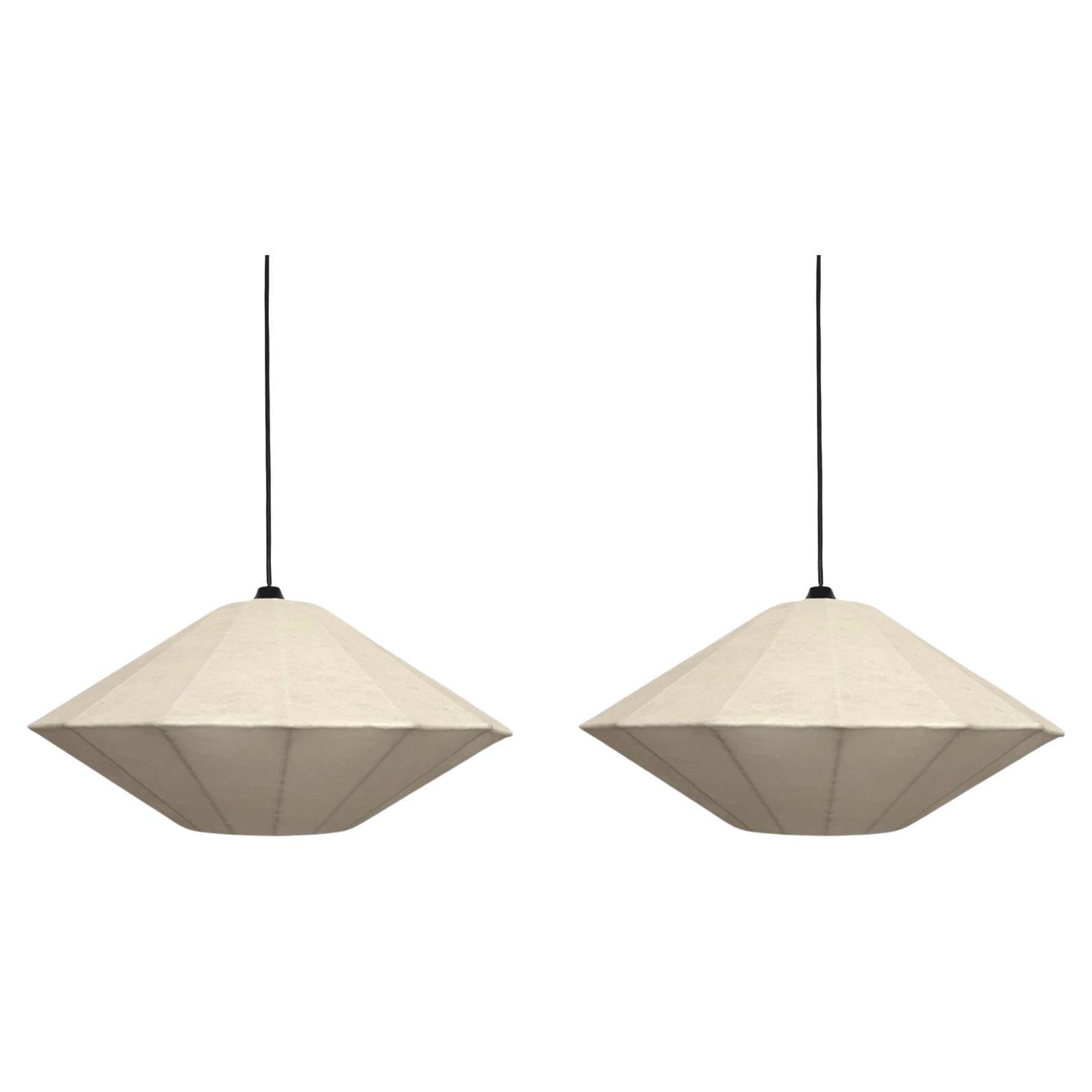 Austrian Postmodern Pair of  "Cocoon" Chandeliers by EGLO Leuchten, 1990s For Sale