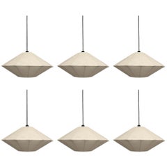 Austrian Postmodern Set of Six "Cocoon" Chandeliers by EGLO Leuchten, 1990s