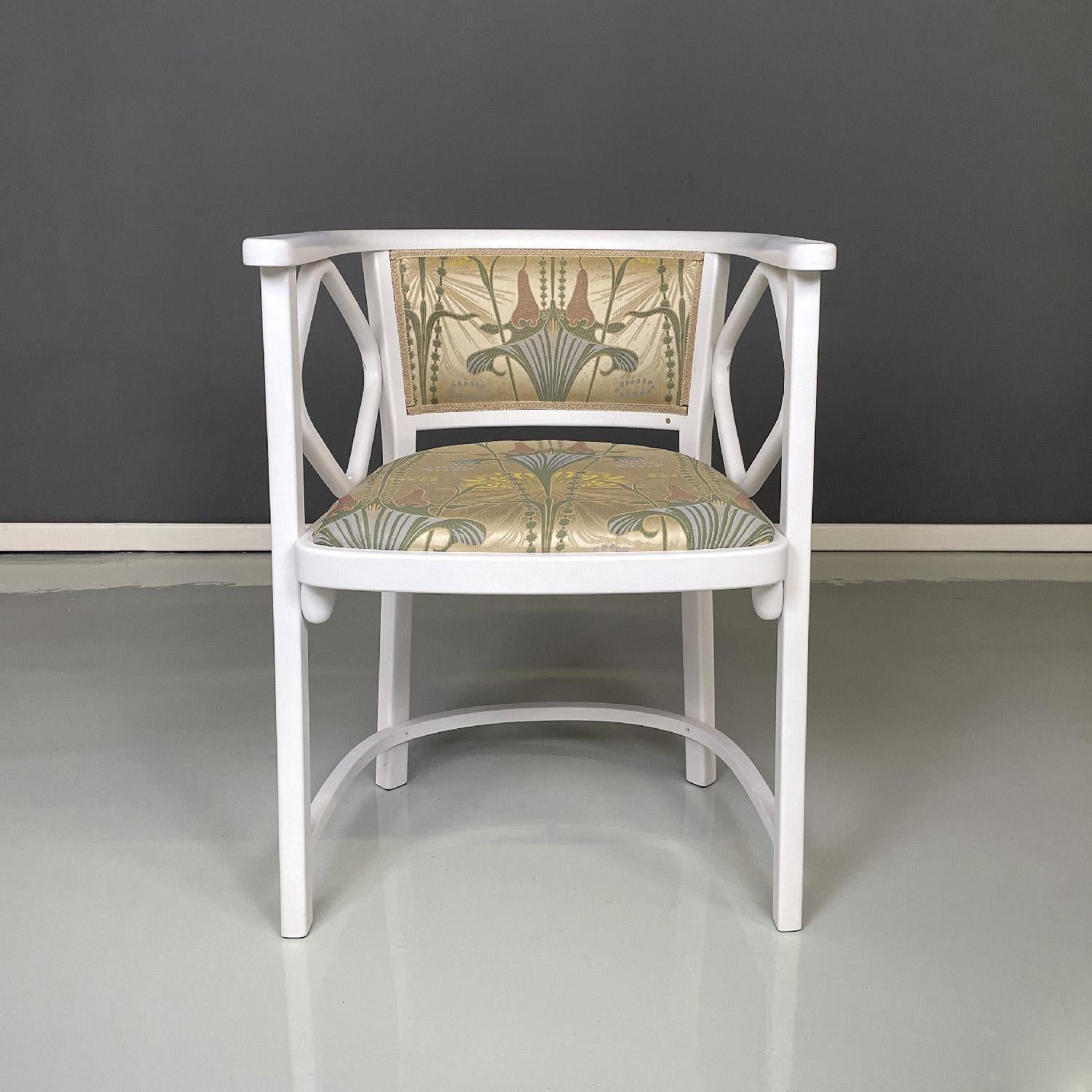 Postmoderno Sedie da vasca austriache postmoderne in legno bianco di Joseph Hoffmann per Thonet, anni '90 in vendita