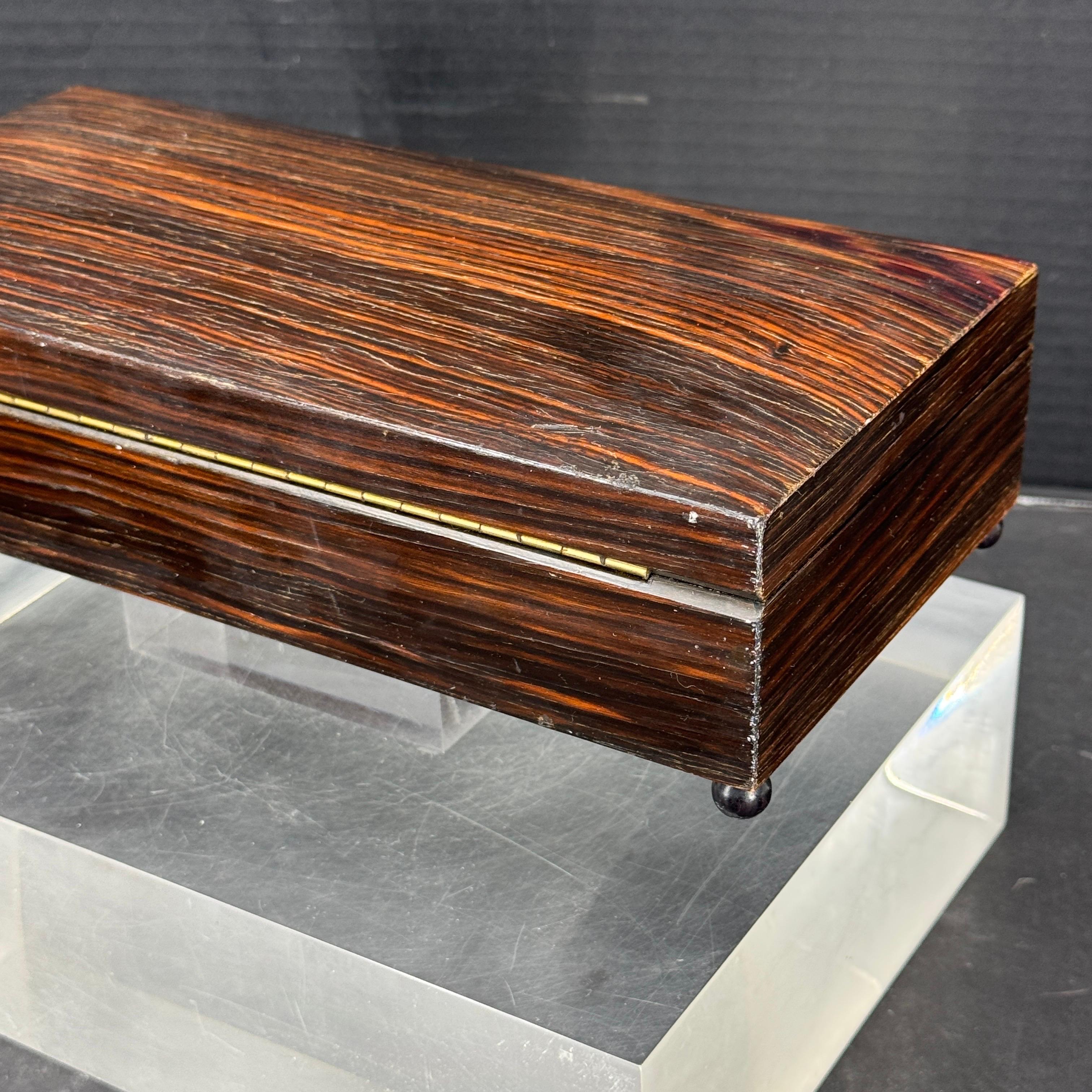 Austrian Rectangular Rosewood Trinket Jewelry Box For Sale 3