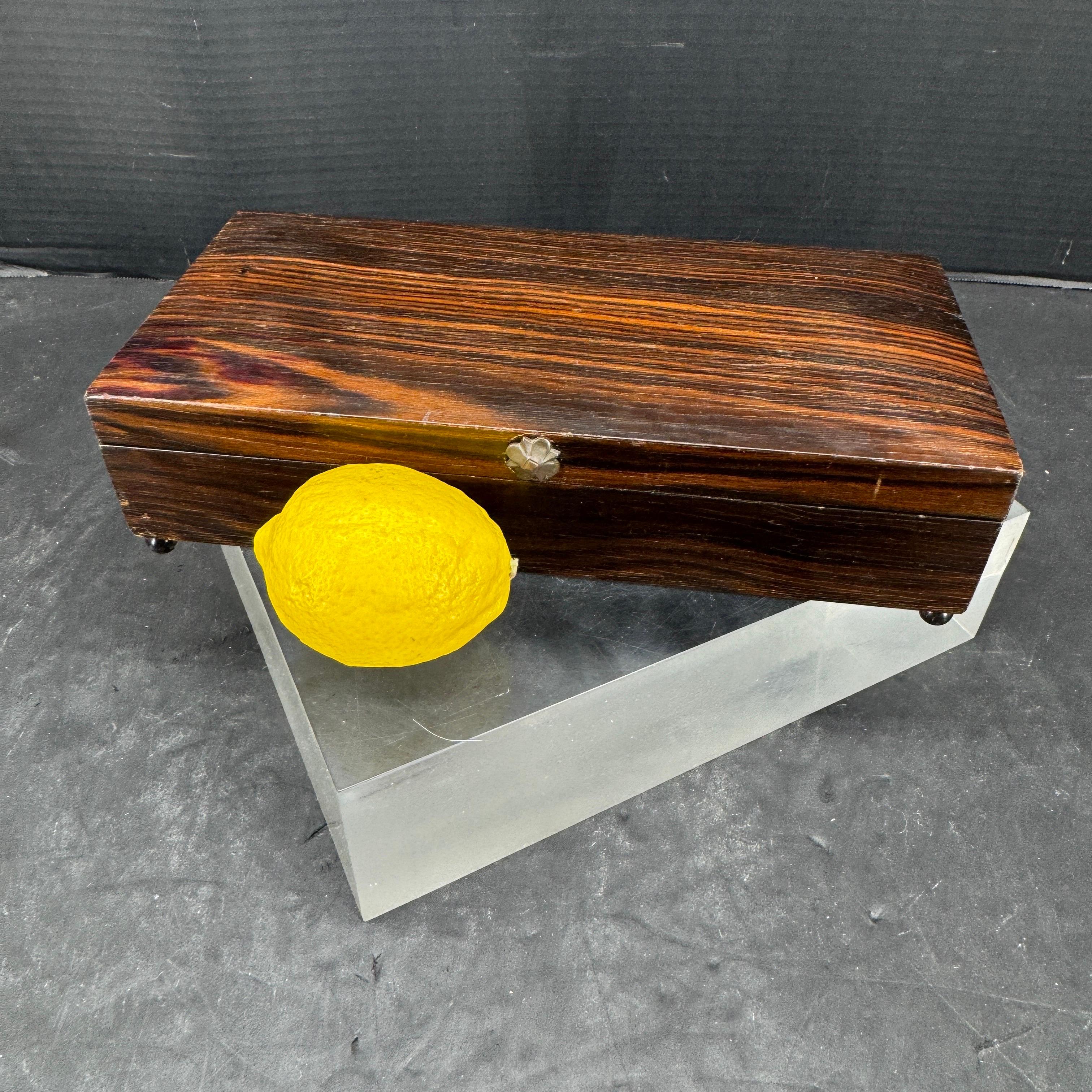 Austrian Rectangular Rosewood Trinket Jewelry Box For Sale 4