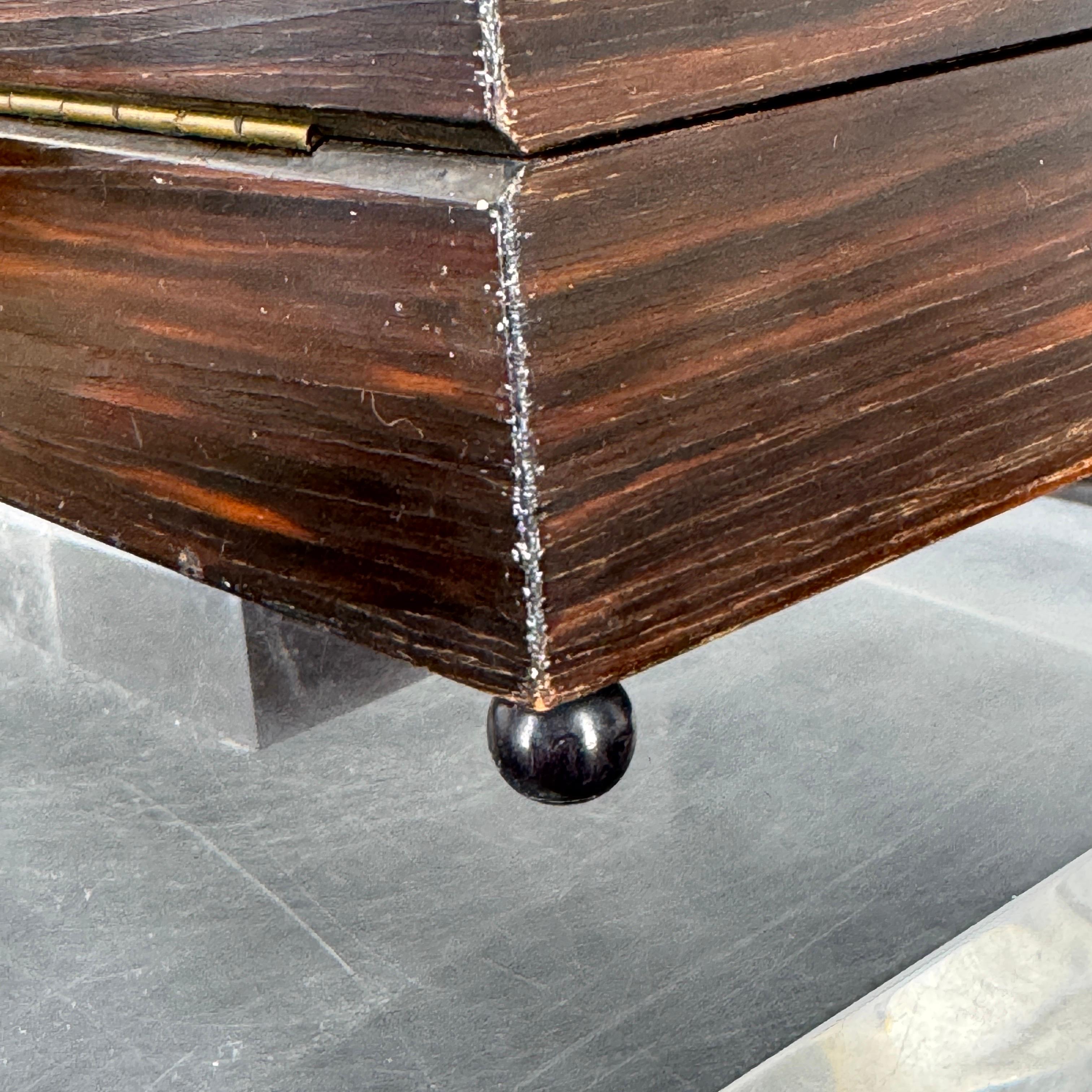 Austrian Rectangular Rosewood Trinket Jewelry Box For Sale 5