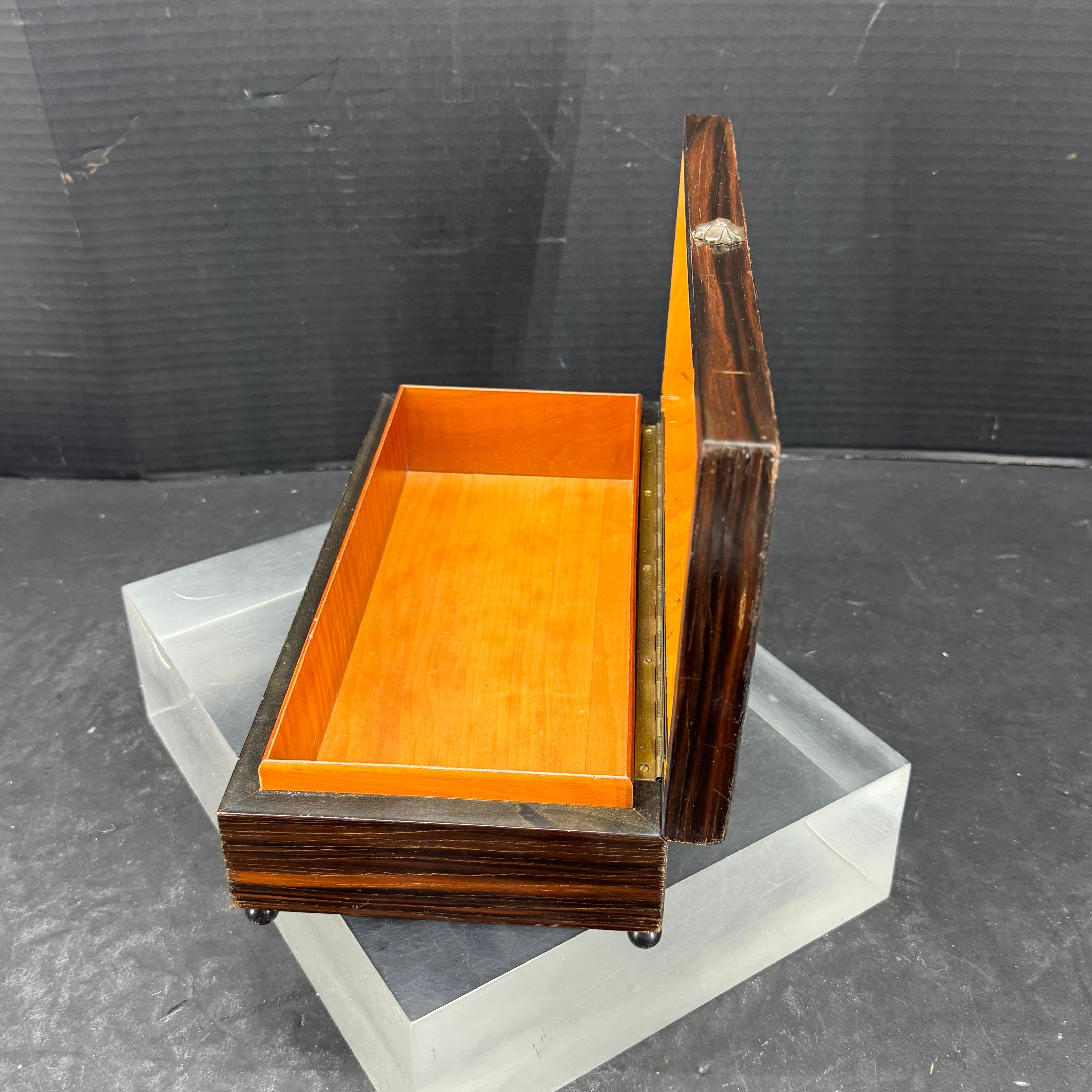 Austrian Rectangular Rosewood Trinket Jewelry Box For Sale 6