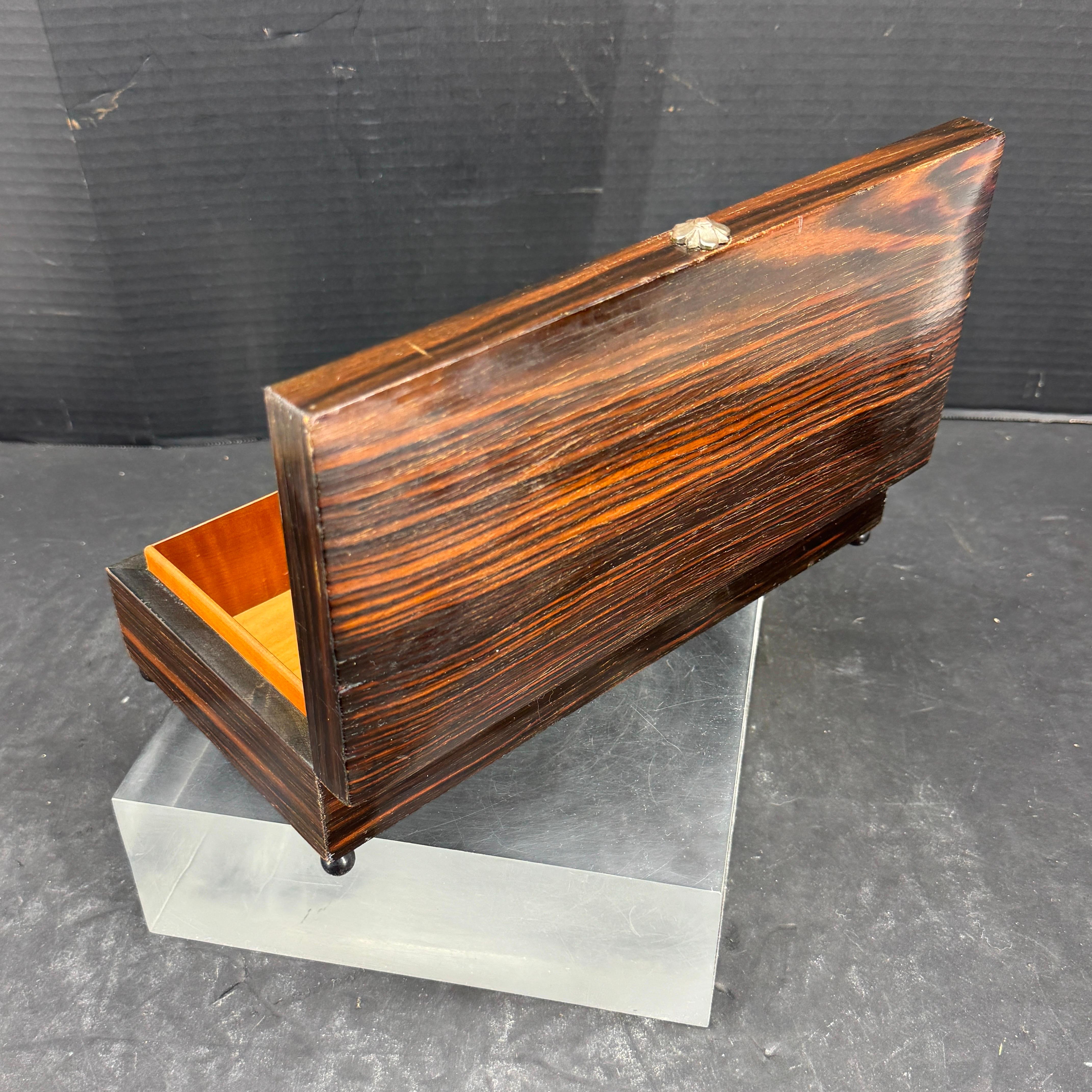 Austrian Rectangular Rosewood Trinket Jewelry Box For Sale 10