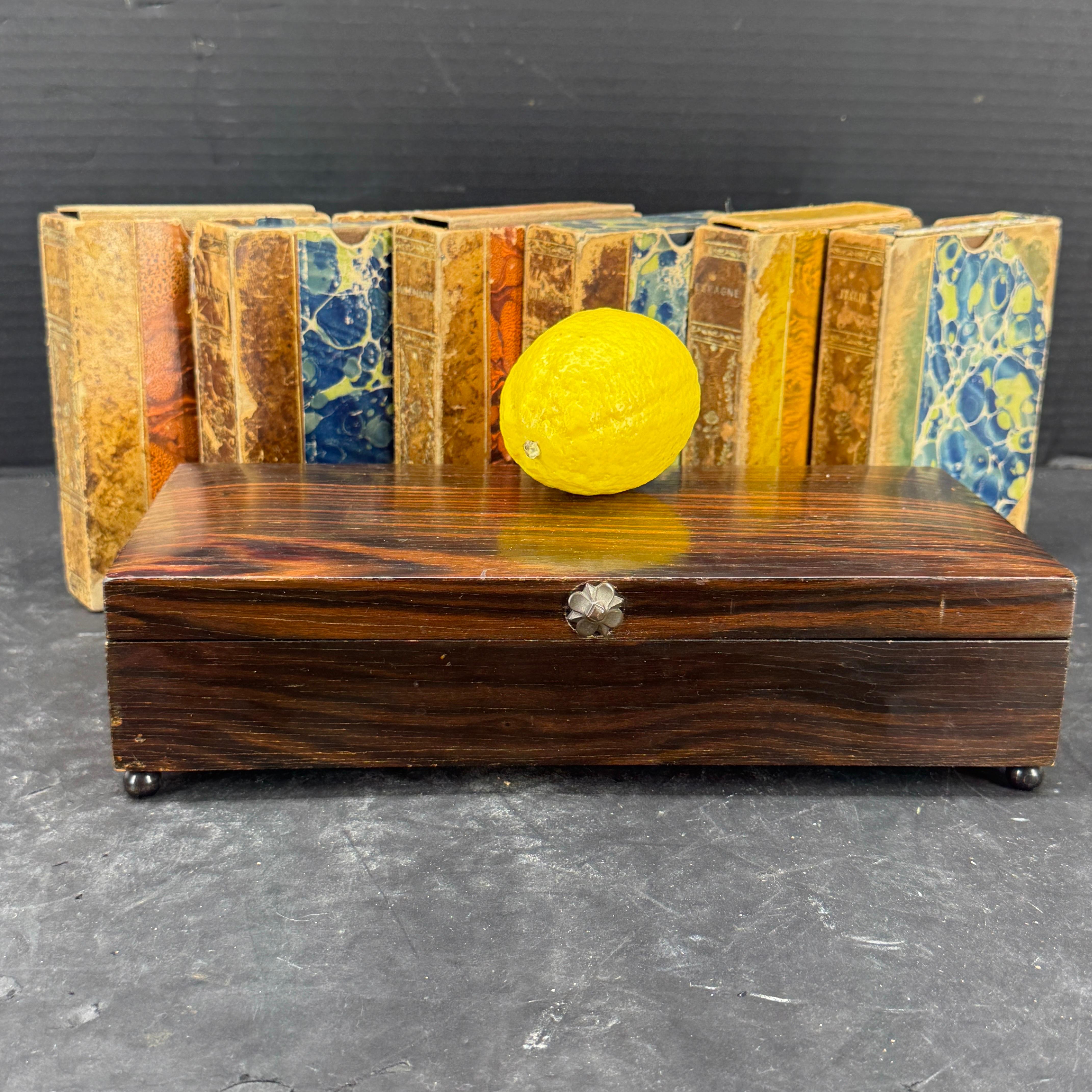 Austrian Rectangular Rosewood Trinket Jewelry Box For Sale 12