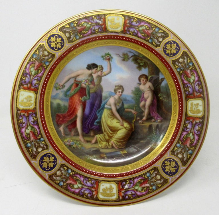 Vintage Hand-Painted Austrian Porcelain Decorator Plate By Kaufmann