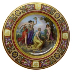 Austrian Royal Vienna Angelica Kauffman Porcelain Hand Painted Cabinet Plate 19C