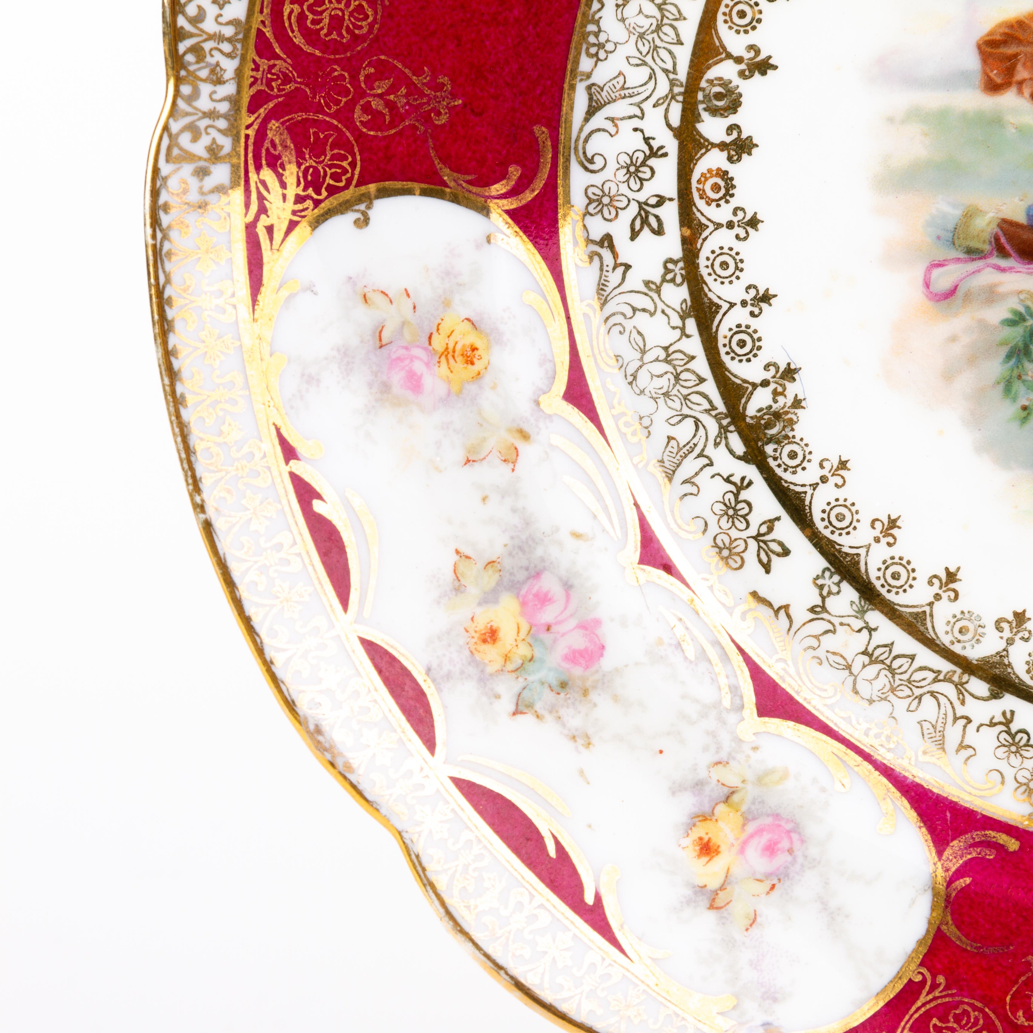 19th Century Austrian Royal Vienna Fine Porcelain Cabinet Plate  For Sale