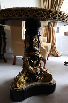 Austrian Royal Vienna Gilt Bronze and Porcelain Parlour Table