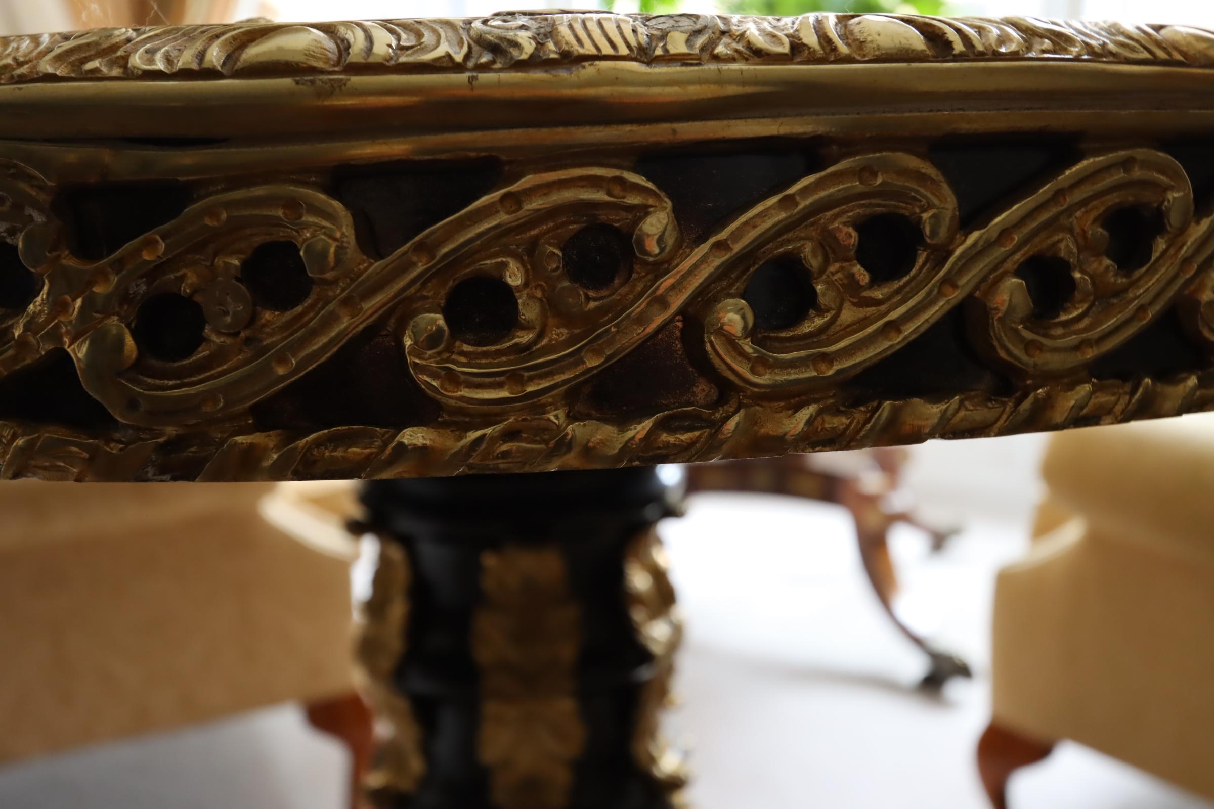 Austrian Royal Vienna Gilt Bronze and Porcelain Parlour Table For Sale 1