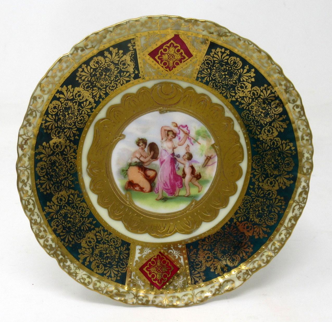 19th Century Austrian Royal Vienna Mythological Themed Angelica Kauffman Tea Cup Saucer 19ct