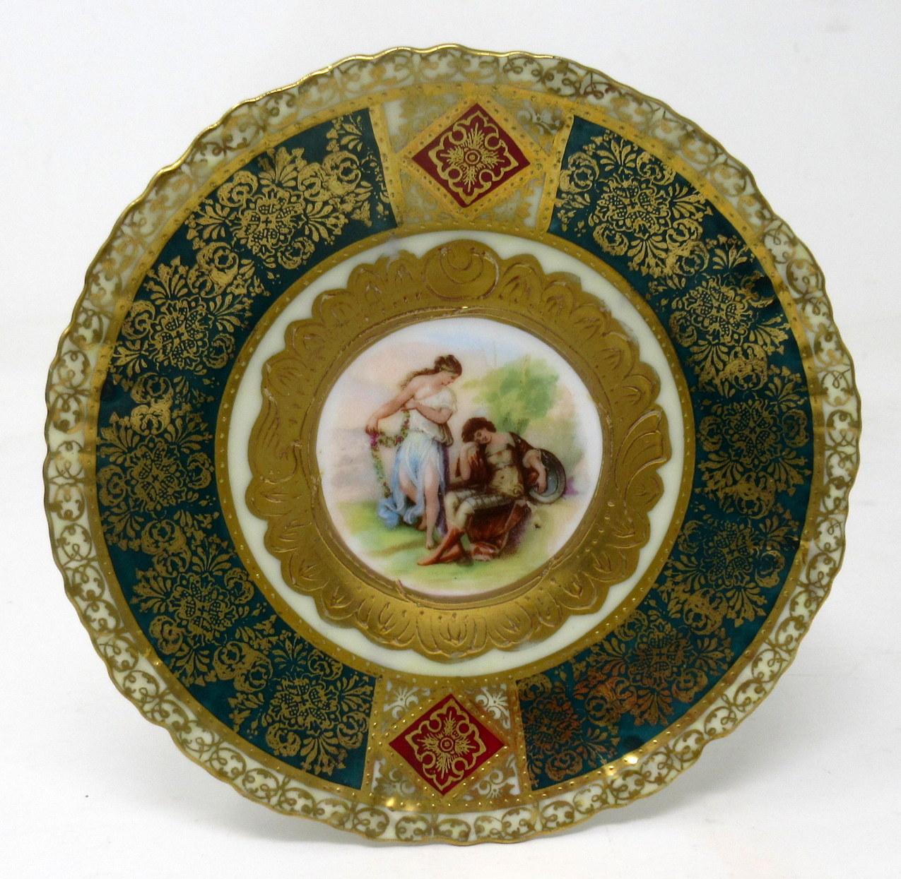 Porcelain Austrian Royal Vienna Mythological Themed Angelica Kauffman Tea Cup Saucer 19ct