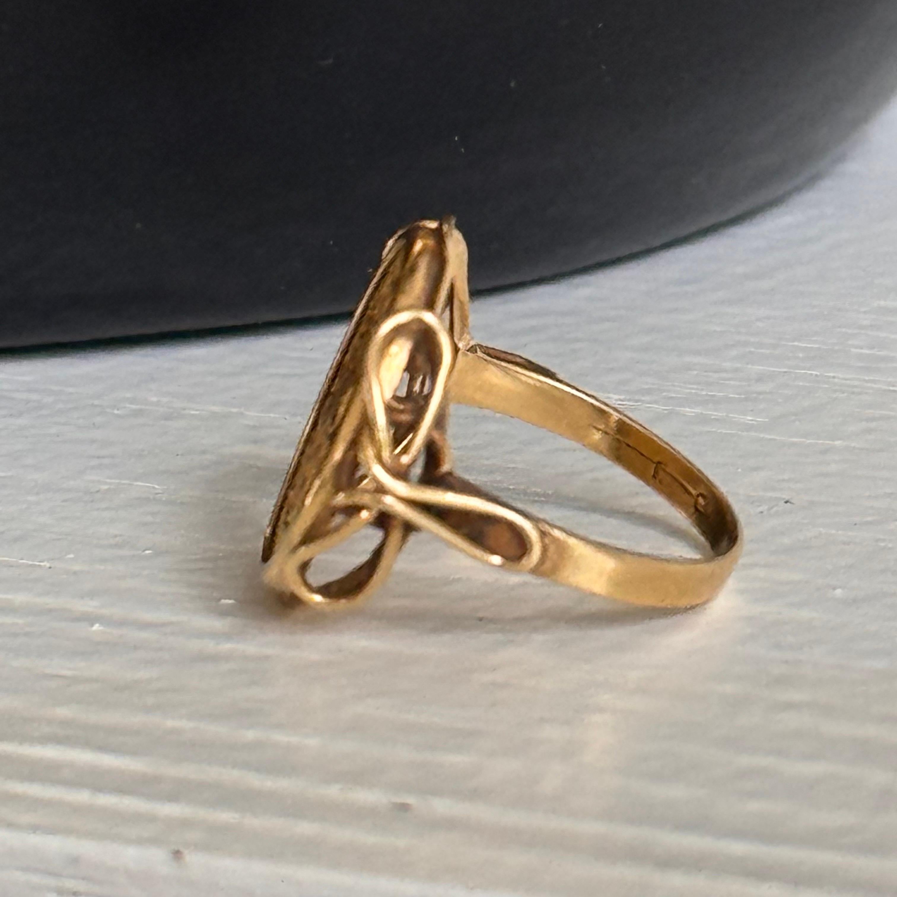 Austrian Salzburg 1704 1/4 Ducat Coin Ring in 20kt Gold Frame - Size 6 1/2 For Sale 6