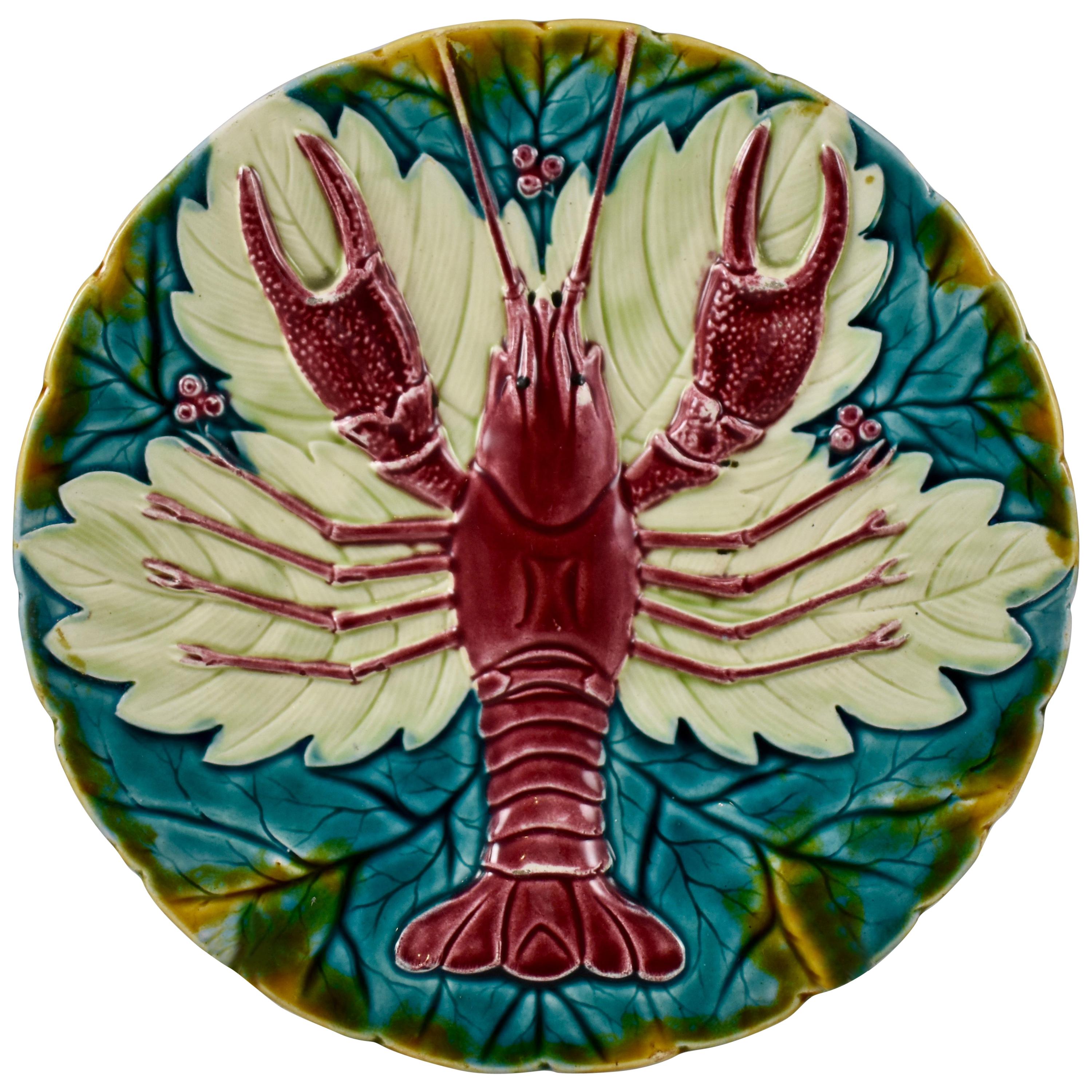 Austrian Schutz Cilli, Blansko Majolica Lobster Plate