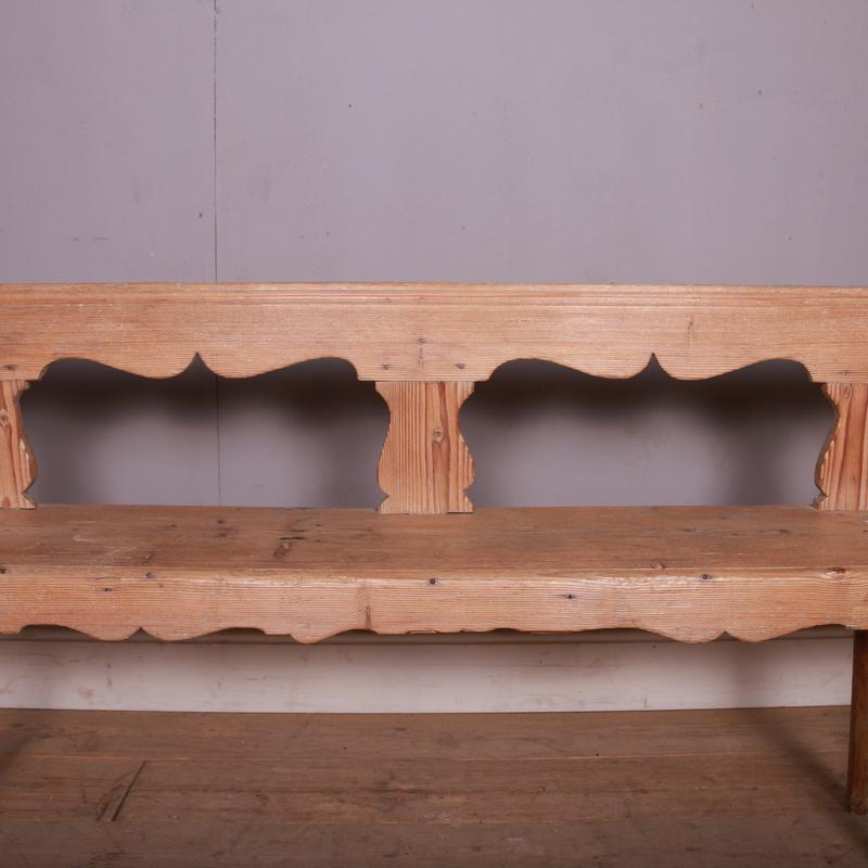 Austrian Scrubbed Pine Bench In Good Condition In Leamington Spa, Warwickshire