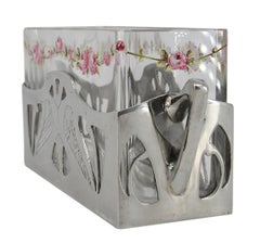 Austrian Secessionist Enameled Basket, 1900