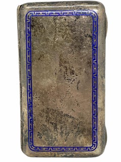 Austrian Silver and Enamel Cigarette Case, Antique, circa 1910