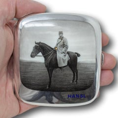 Austrian Silver and Enamel Cigarette Case by Schuch’s L. Nachfolger, G. Edlauer