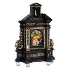 Antique Austrian Silver-Gilt and Enamel Reliquary, Reinhold Vasters, circa 1870