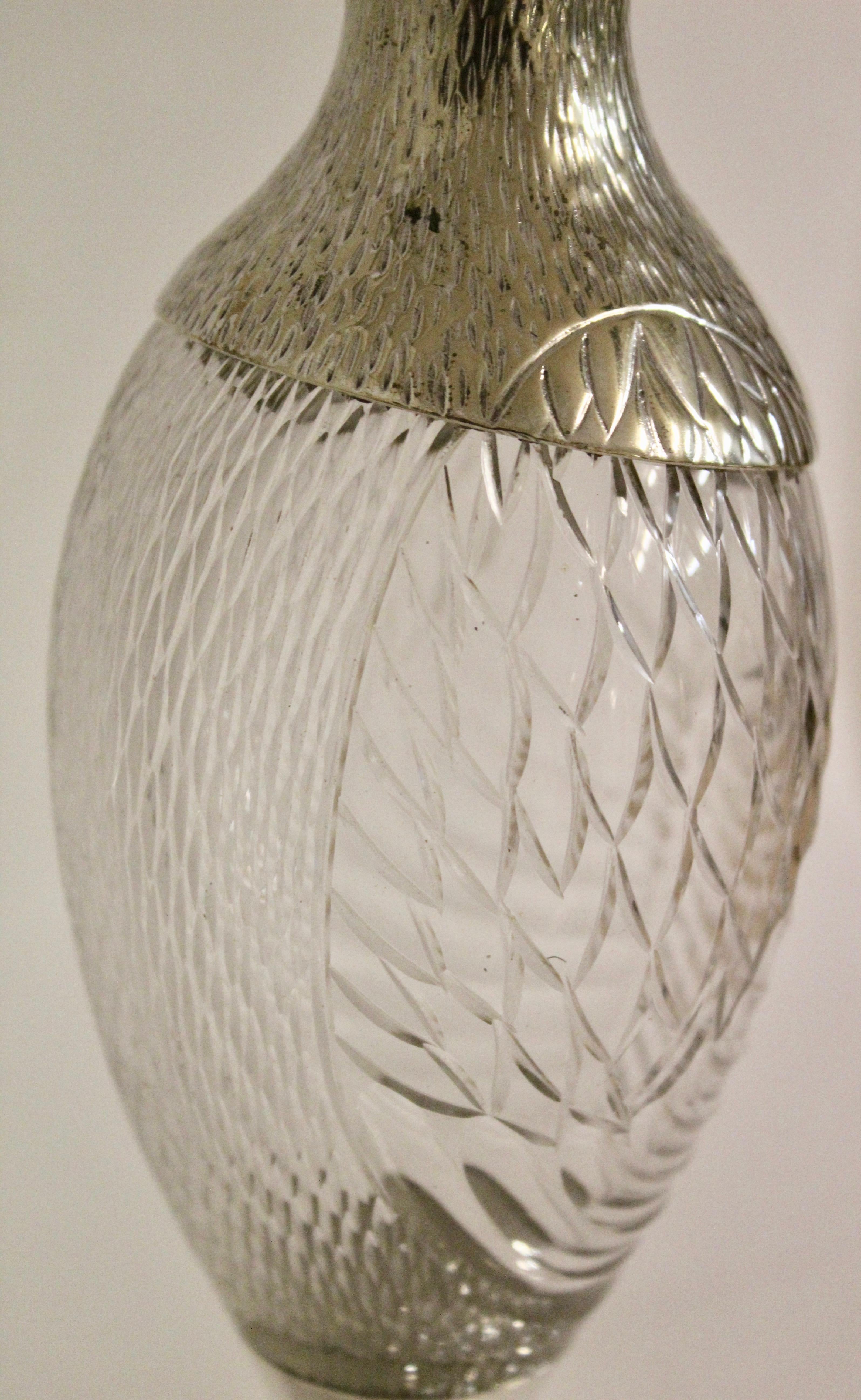 Austrian Silver Plate Bird Shaped Decanter, circa 1930 For Sale 2