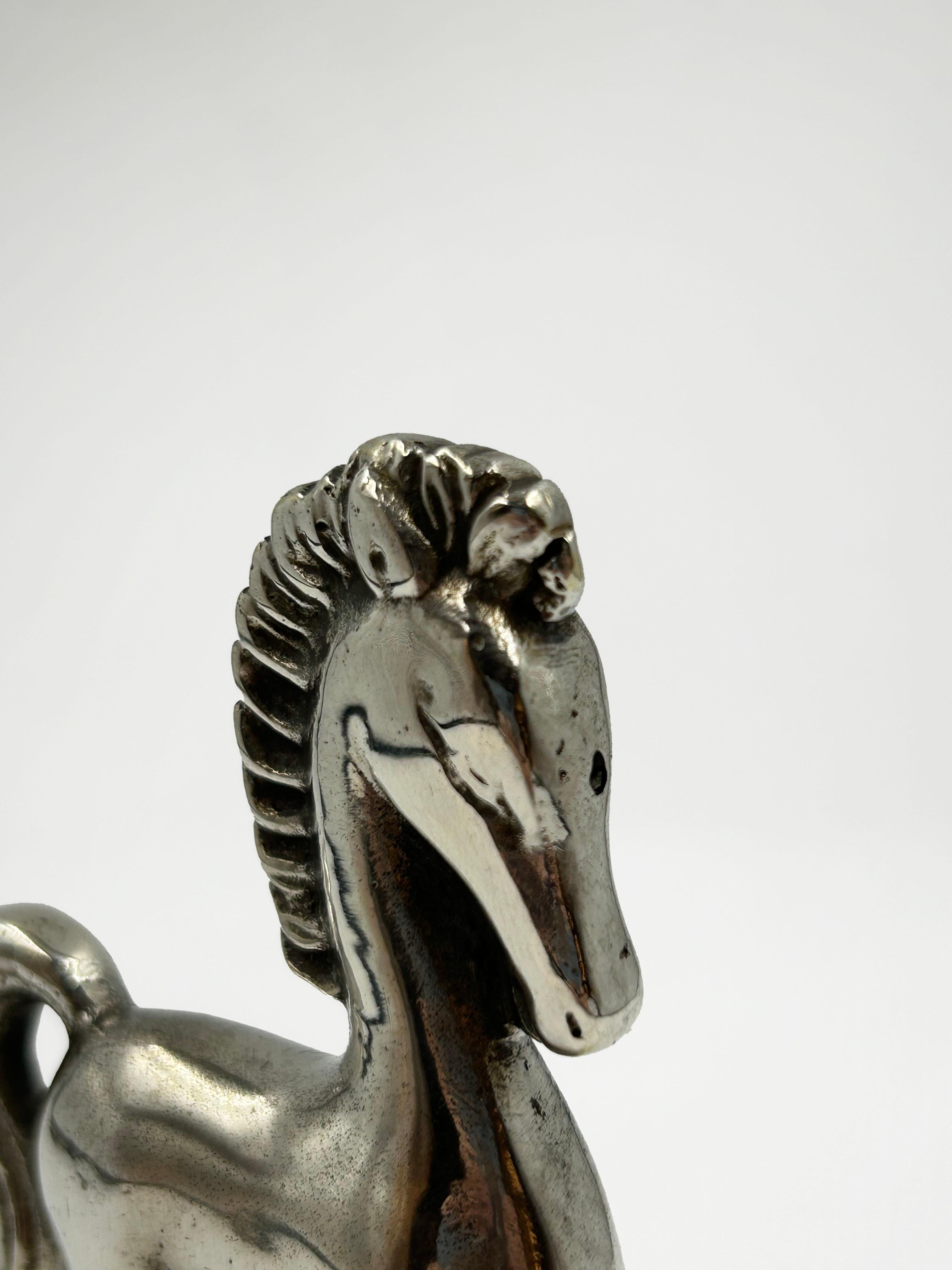 Fait main Figurine autrichienne Hagenauer plaquée argent en vente