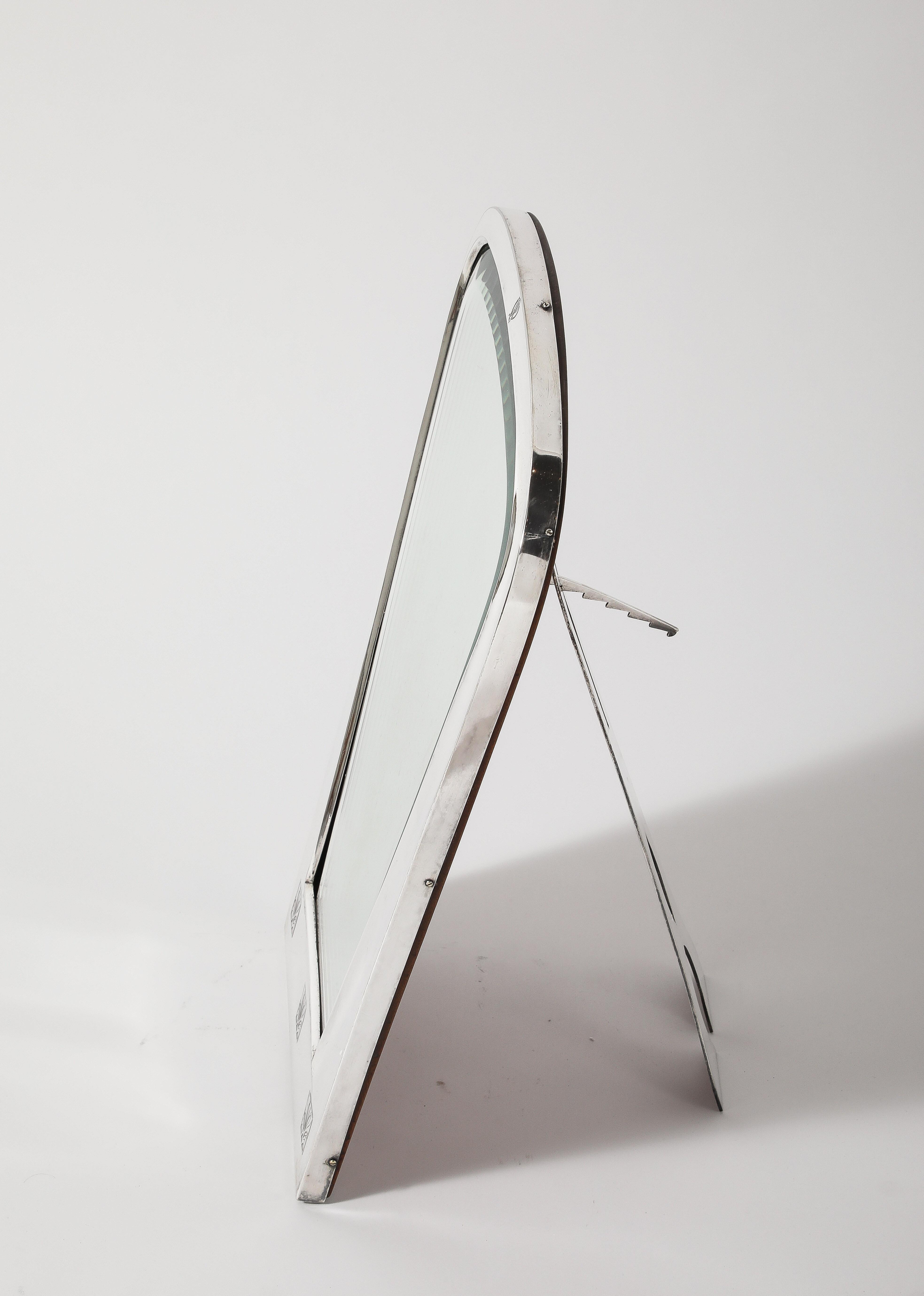 Austrian Silver Toilette Mirror For Sale 4