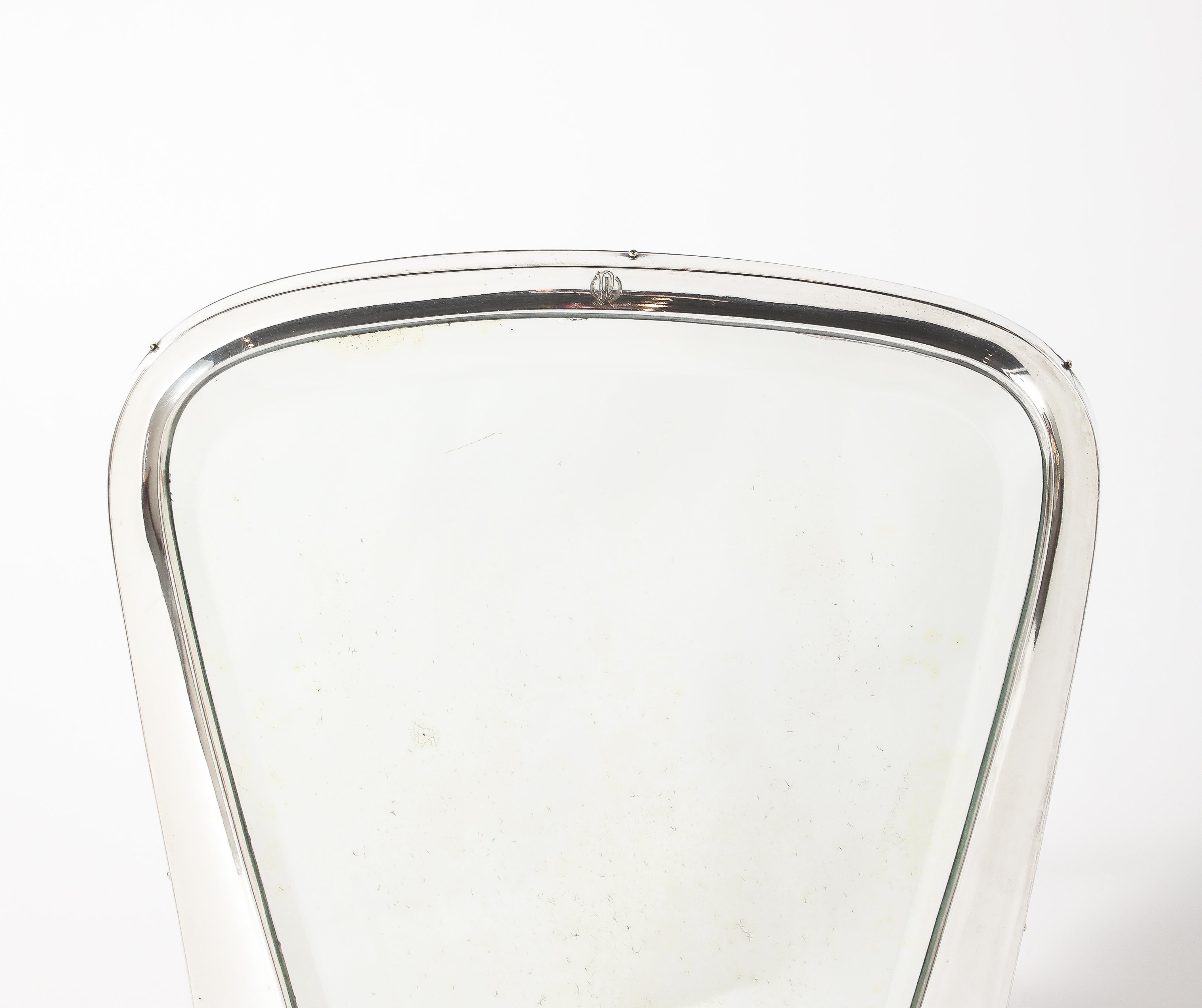 Early 20th Century Austrian Silver Toilette Mirror For Sale