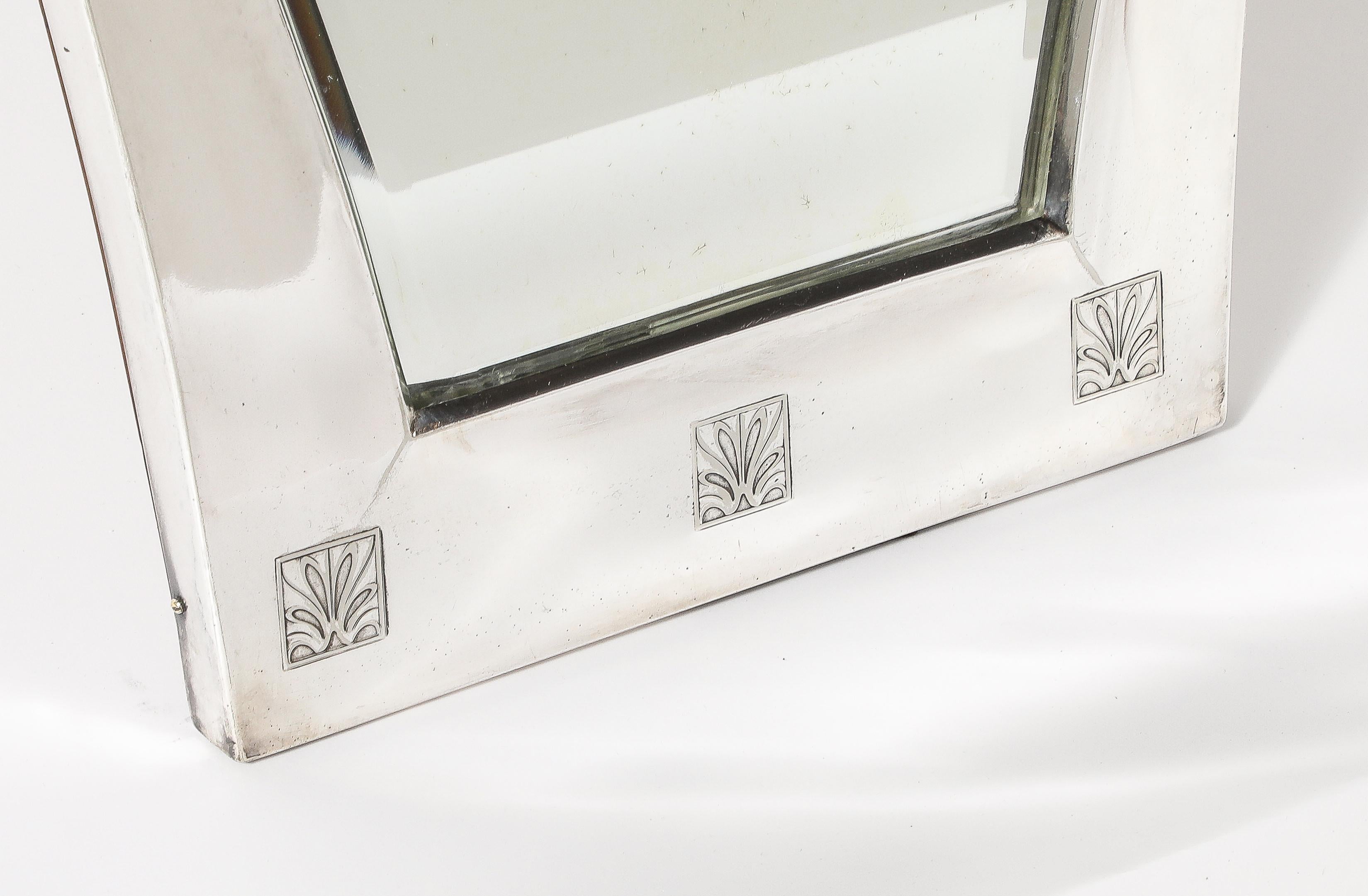 Austrian Silver Toilette Mirror For Sale 1