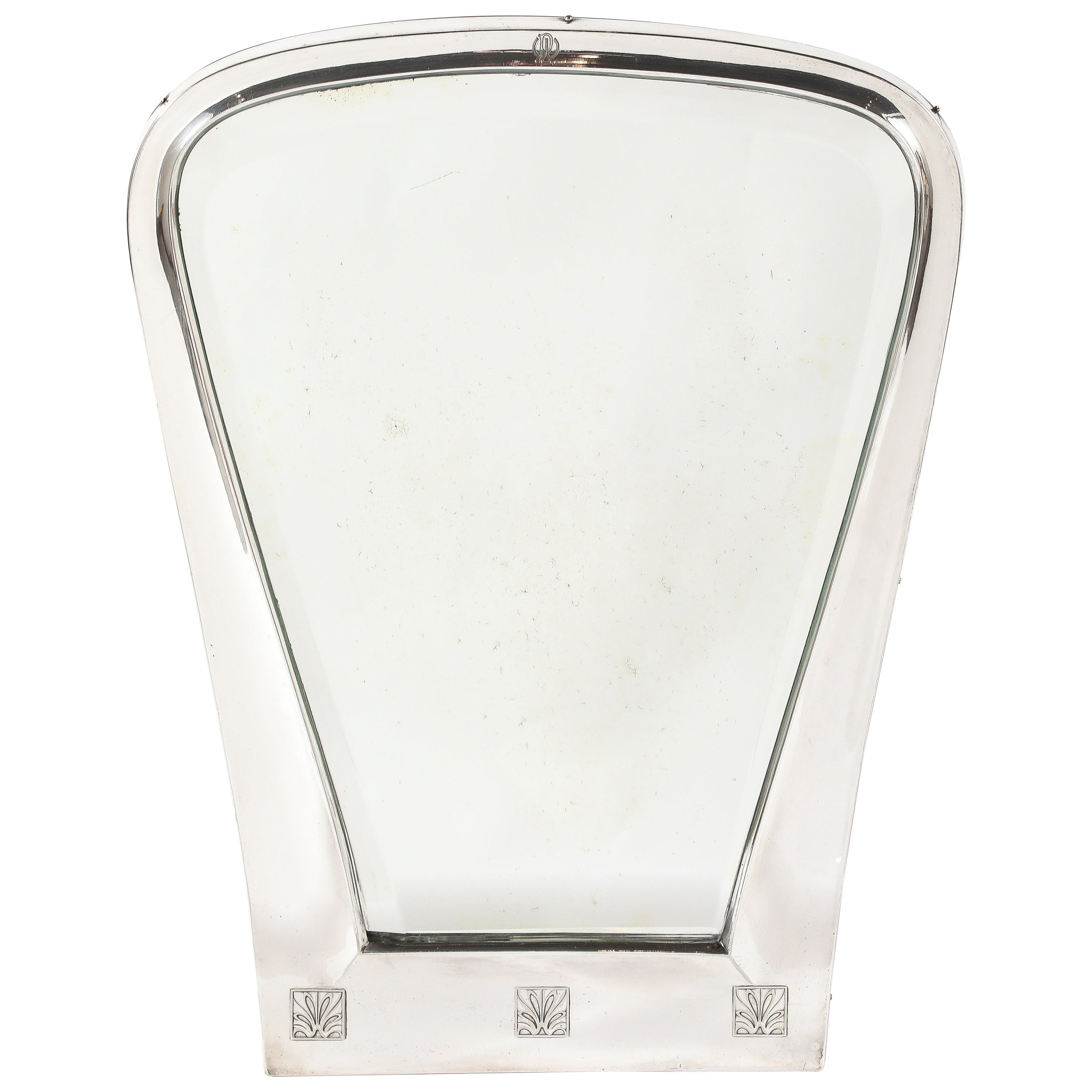 Austrian Silver Toilette Mirror For Sale