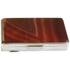 Austrian silver with Agate box, 1921-1922
