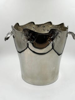 Seau à champagne en métal argenté autrichien par Krupp Berndorf, vers 1900-1930